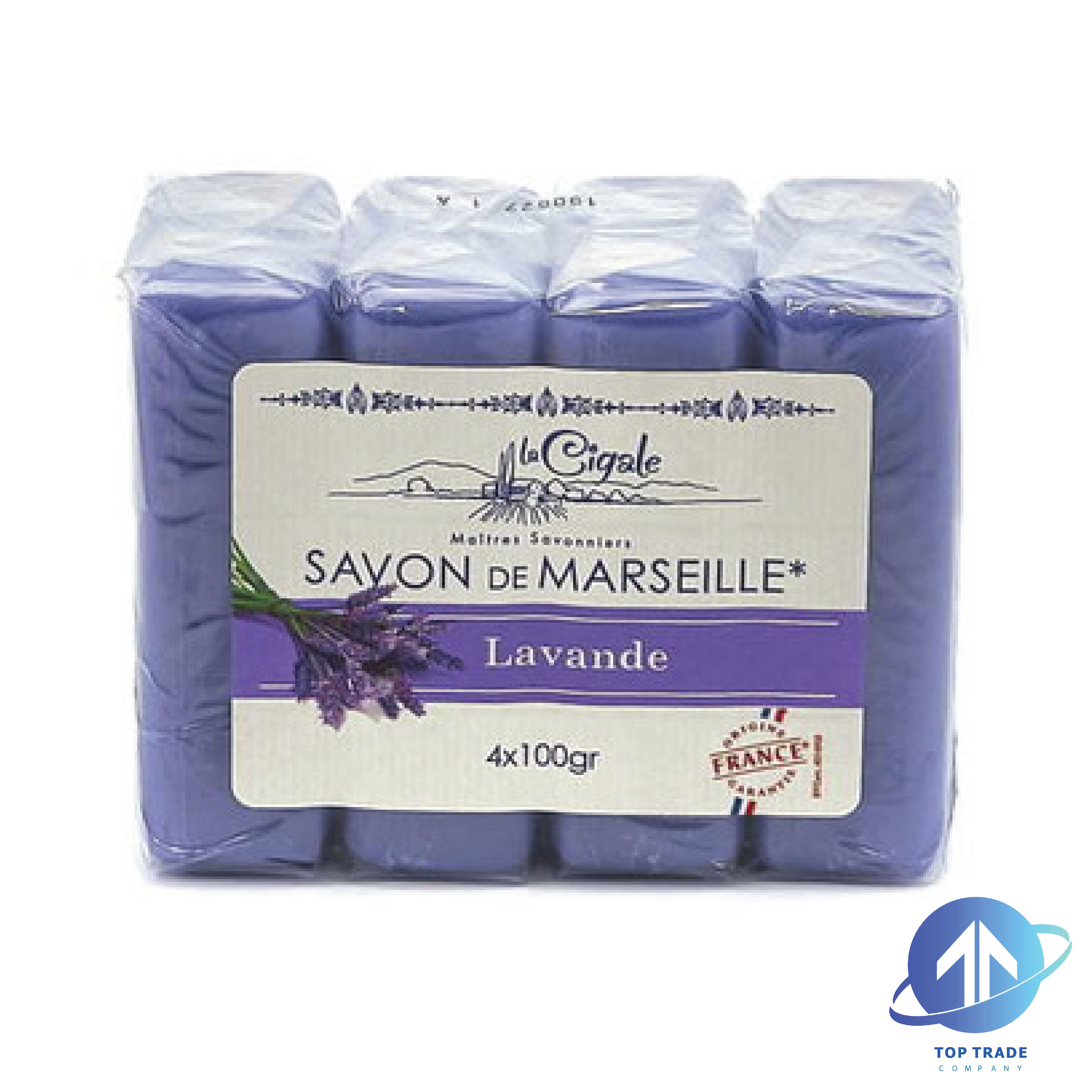 La Cigale Marseille soap lavender 4x100gr